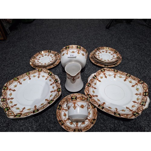 936 - Park Reid China Derby Pattern Part Set x12 Pieces With Marks To The Base