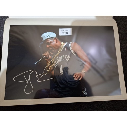 928 - Hand Signed Picture of Jay Z With Certificate of Authenticity