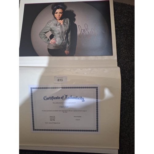 833 - Hand Signed Picture of Cher Lloyd (X Factor) With Certificate of Authenticity