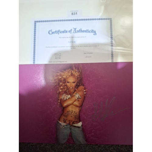 831 - Hamd Signed Picture Of Lil Kim With Certificate of Authenticity