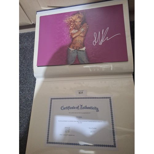 831 - Hamd Signed Picture Of Lil Kim With Certificate of Authenticity