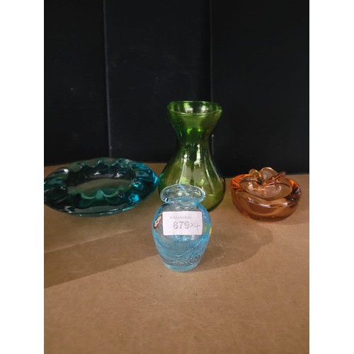 879 - Glass Items x4 To Include Murano