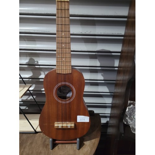 974 - Vintage Banjo/Eukalali On a Stand