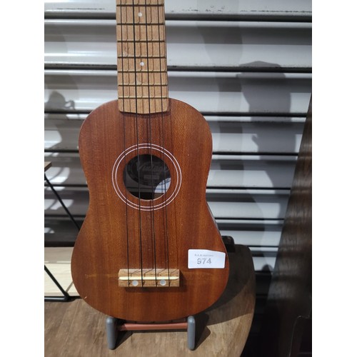 974 - Vintage Banjo/Eukalali On a Stand