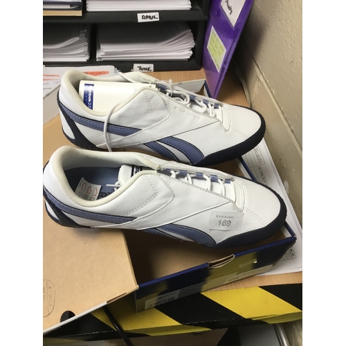 169 - Uk Size 6 Reebok Trainers in White and Blue R.R.P £49.99