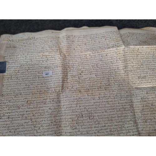 481 - Antique Indenture in 3 Pieces Dated 1776