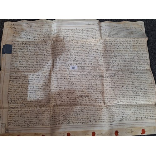 481 - Antique Indenture in 3 Pieces Dated 1776