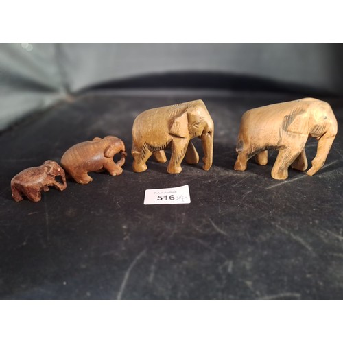 516 - Collectable Elephant Family x4