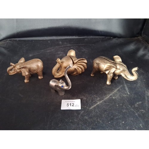 512 - Collectable Elephants x4