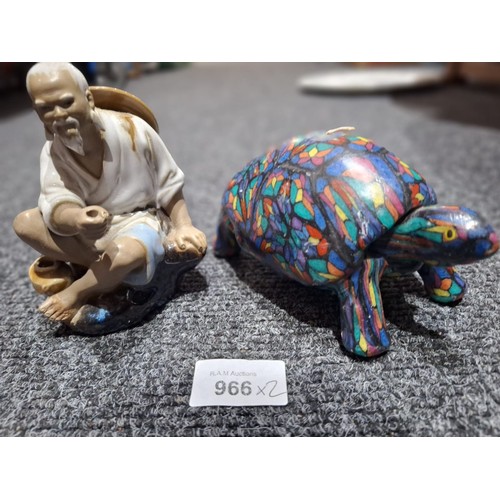 966 - Chinese Figure and a Tortoise Hand Crafted Candle