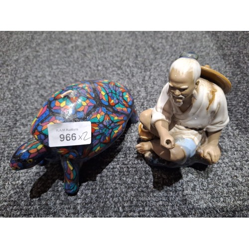 966 - Chinese Figure and a Tortoise Hand Crafted Candle