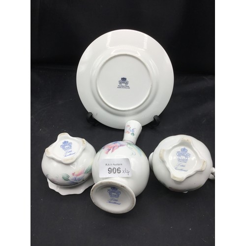 906 - Aynsley x4 To Include Vase, Jug, Planter and Little Sweetheart Plate