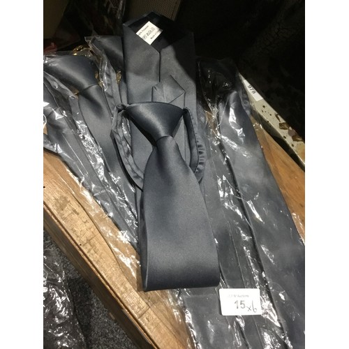 15 - Clip On Grey Ties