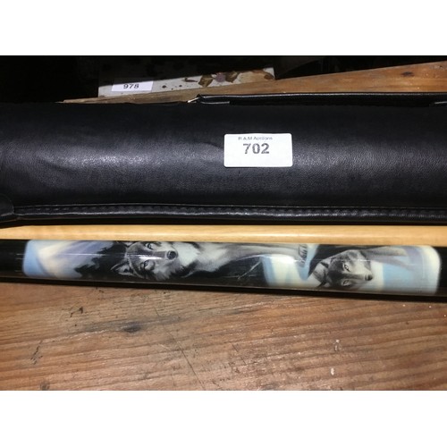 702 - Wolf Design Snooker Cue In The Case