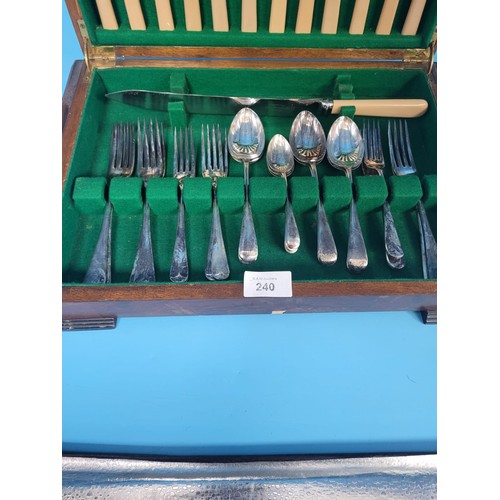 240 - Vintage Large Cased Canteen of Cutlery