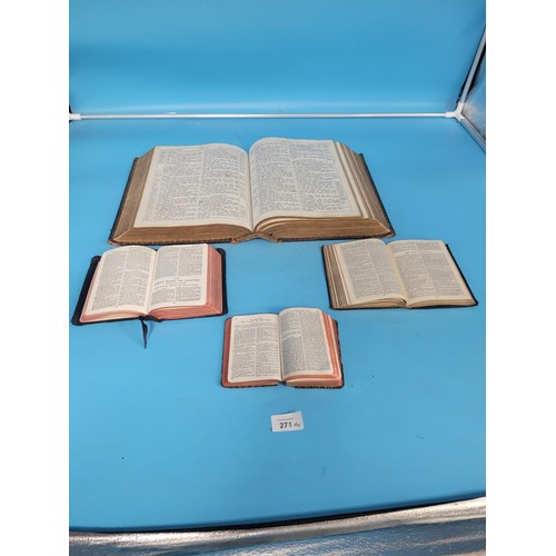 271 - 1800's Antique Bible and 3 Others