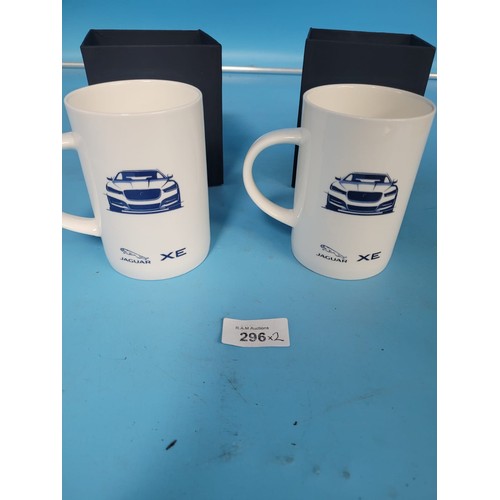 296 - Boxed x2 Exclusively Designed For Jaguar-Landrover Mugs