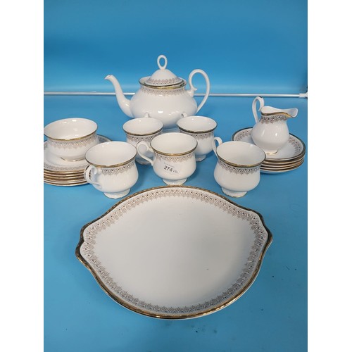 274 - Vintage Royal Albert Burlington Tea Set x16 pieces