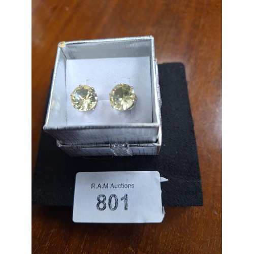 801 - 925 Silver Stoned Earrings