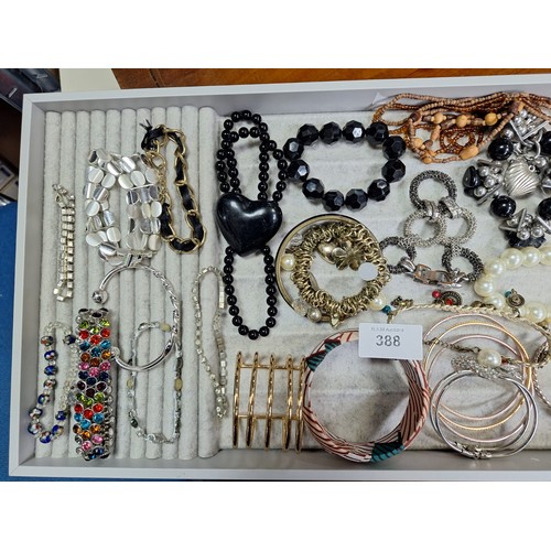 388 - Huge Amount of Fashion and Vintage Jewellery To Include Bracelets and Bangles