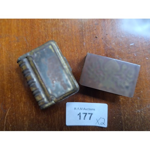 177 - Vintage Metal Matchbox Holder and a Vintage Book Pill Pot