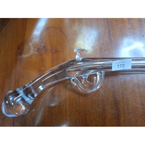 170 - Vintage Murano Handblown Flintlock Pistol