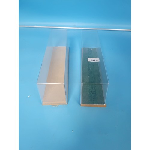 332 - Display Boxes x2 For Trains, Cars, Ships Etc