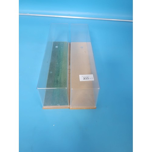 333 - Display Boxes x2 For Trains, Cars, Ships Etc