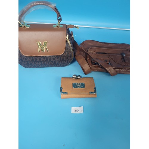 350 - Brand New FIDM Bag With All Accessories, HT London Fashion Purse and a Retro Brown Bag