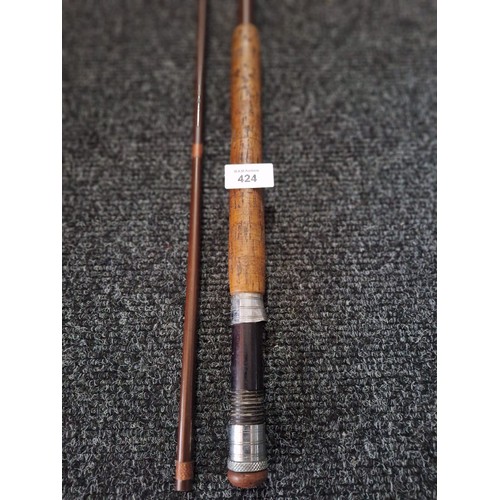 424 - Two Piece Fishing Rod With a Cork Handle No Bag