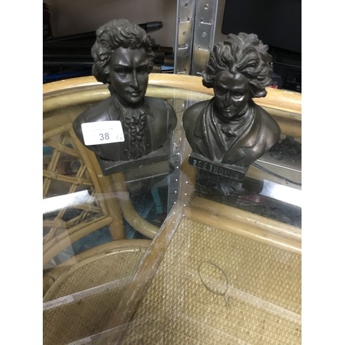 38 - Vintage Beethoven and Mozart Busts