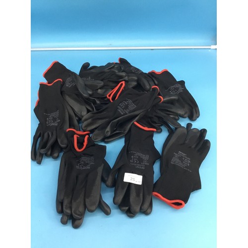 25 - Work Gloves x10 Pairs