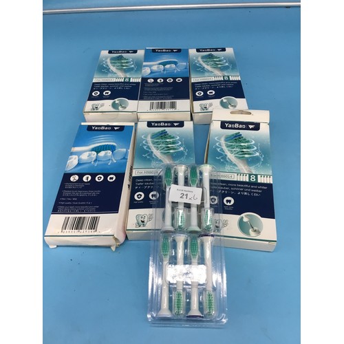 21 - Six Boxes Of Replaceable Toothbrush Heads