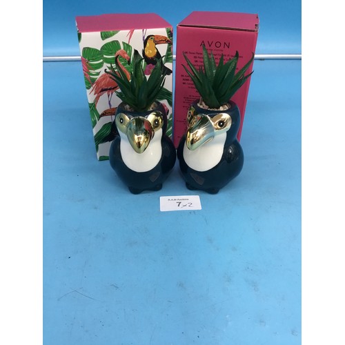 7 - Avon Toucan Planters x2