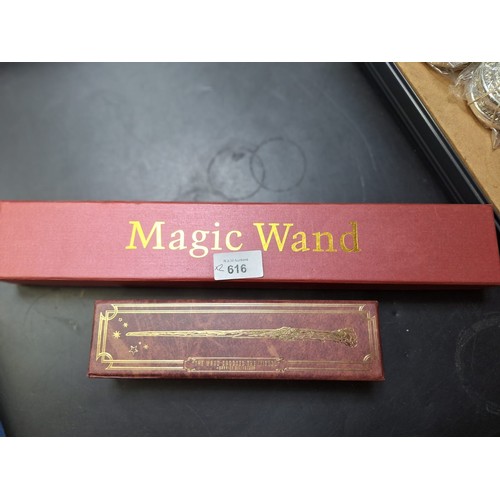 616 - Boxed Harry Potter Levitating Wand and One Other