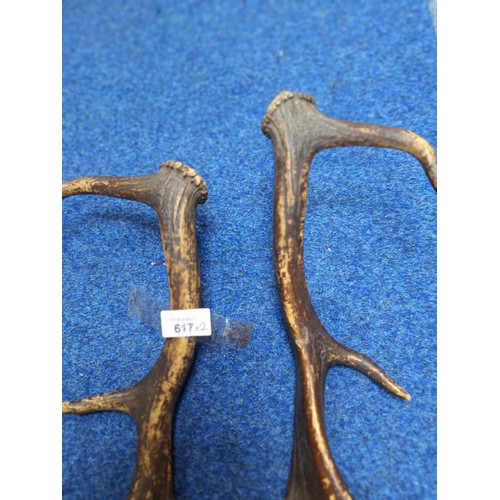 617 - Pair Of Vintage Deer Antlers