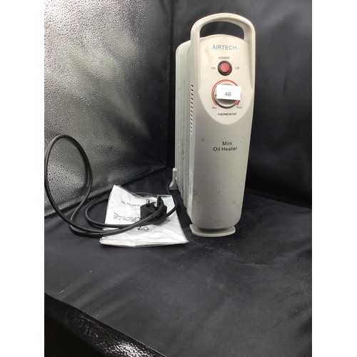 40 - Mini Oil Heater in Working Order for Conservetory etc.