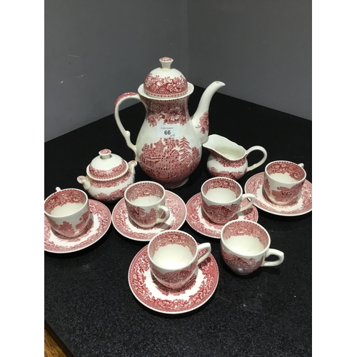 66 - Enoch Wedgewood Avon Cottage Part Coffee Set x14 Pieces