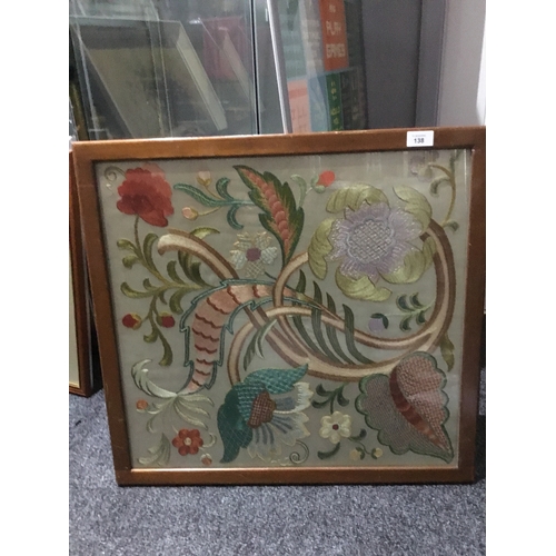 138 - Antique Framed Tapestry