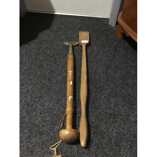 143 - Wooden Guitar Neck and a Wooden Carpet Stretcher