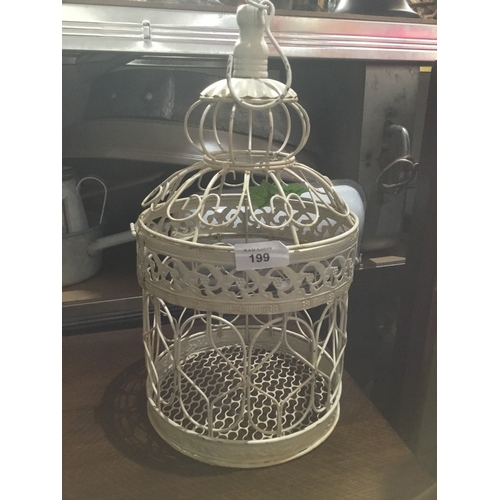 199 - Cage Candle Holder Wall Hanging Pillar Lantern