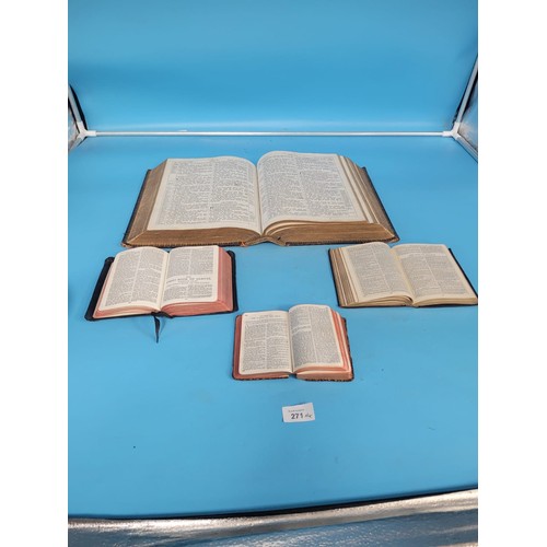 271 - 1800's Antique Bible and 3 Others