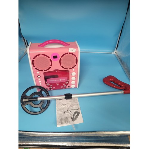 318 - Metal Detector Junior  With Instructions and a Singing Machine Karaoke (no microphone)