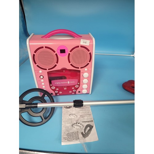 318 - Metal Detector Junior  With Instructions and a Singing Machine Karaoke (no microphone)