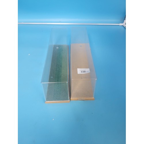 339 - Display Boxes x2 For Cars, Shops, Trains Etc