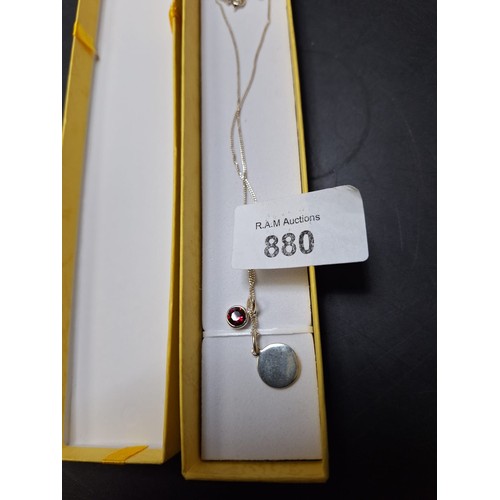 880 - 925 Silver Chain and Two Silver Pendants