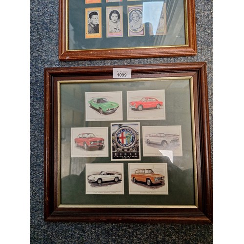 1099 - Vintage Framed Cigarette Card Display's x2 To Include Cars and Famous People