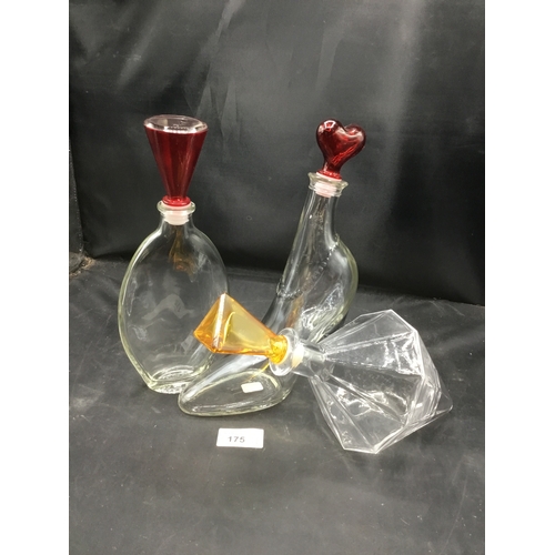 175 - Decorative Decanters x3