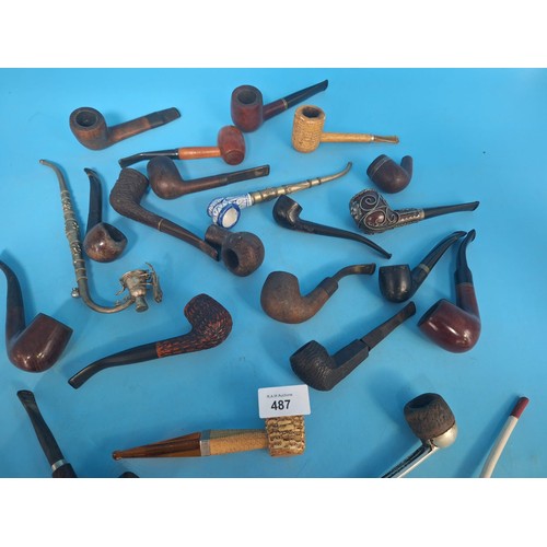 487 - Mixed Lot of 25+ Vintage and Antique Pipes Etc