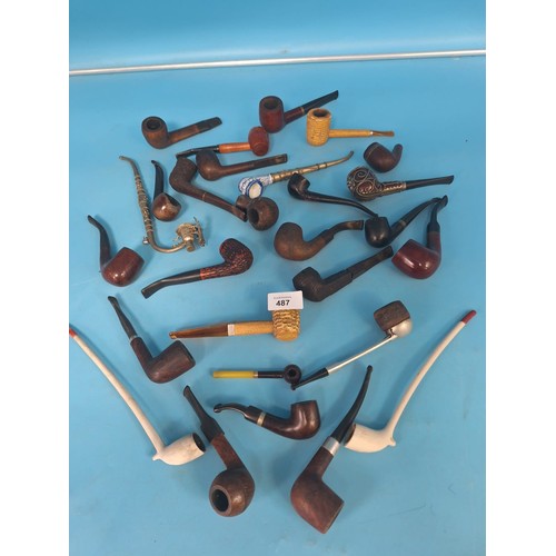 487 - Mixed Lot of 25+ Vintage and Antique Pipes Etc